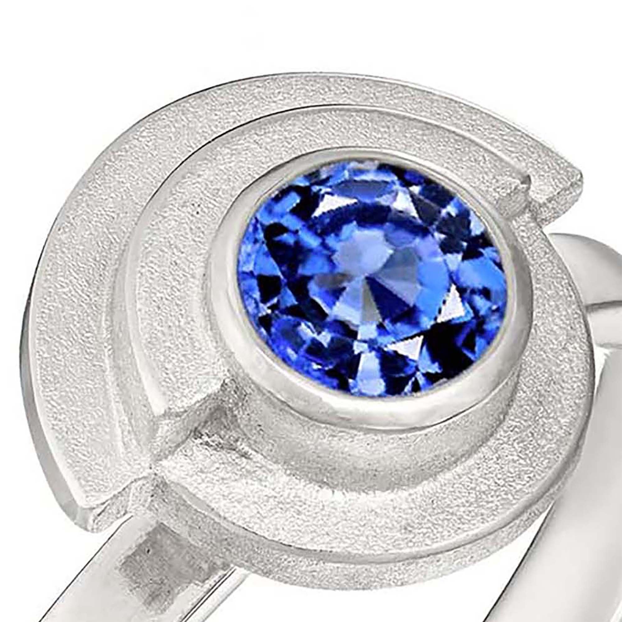 White Gold Sapphire Deco Ring