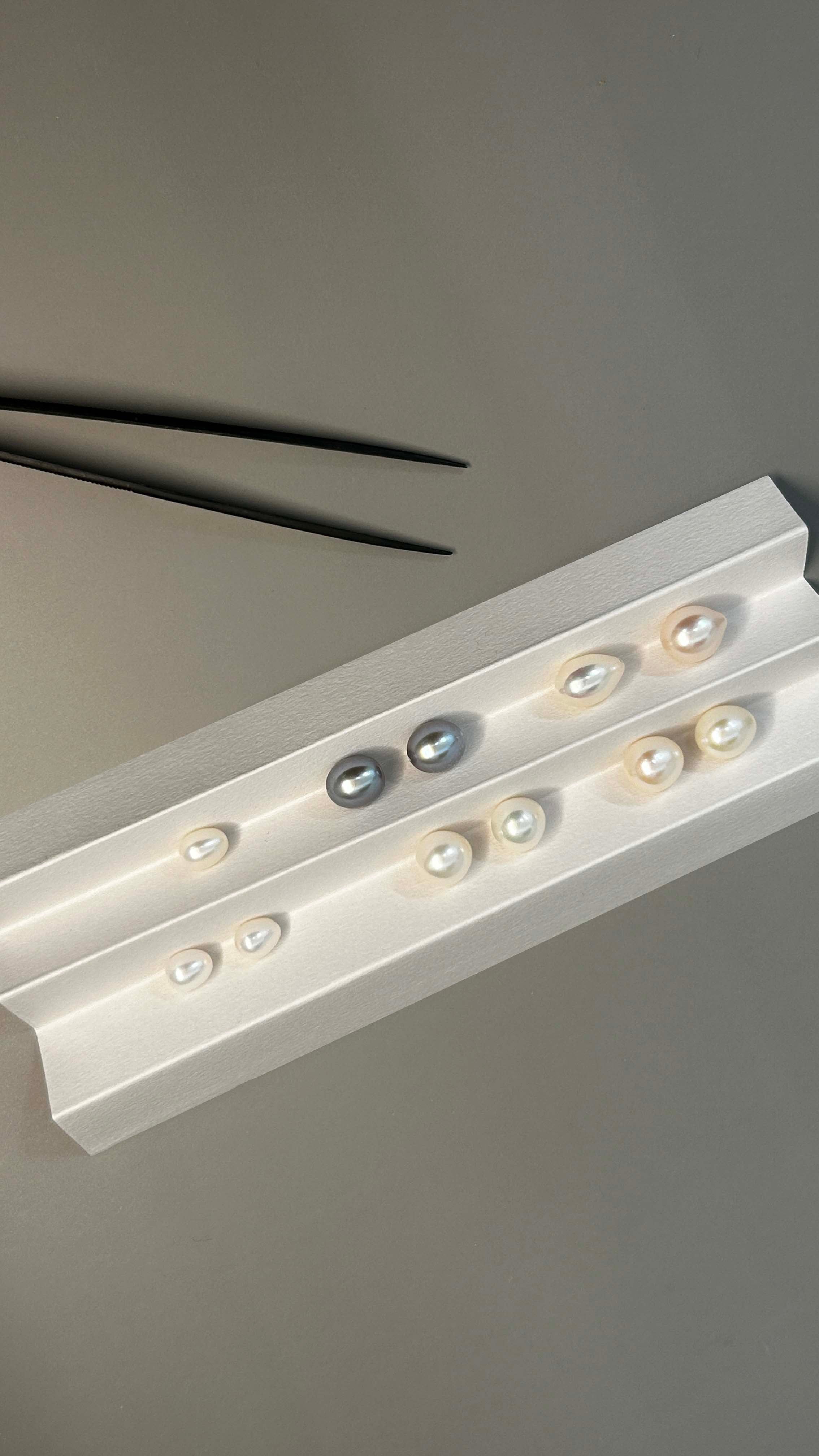 Oval Pearl Drop Earrings