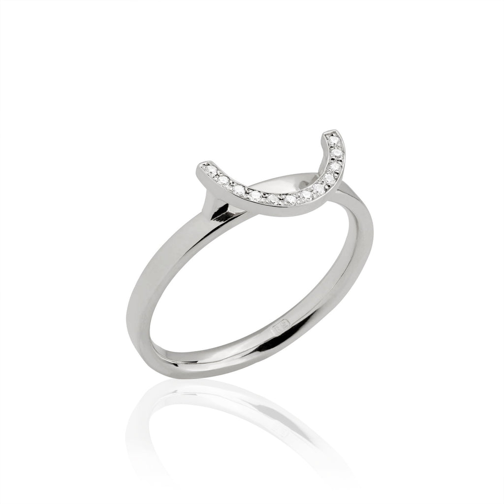 white gold diamond additional ring, handmade in Dublin by Rachel Swan Goldsmith