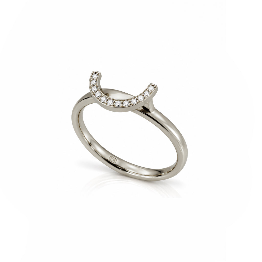 White Gold Sapphire Deco Ring Set
